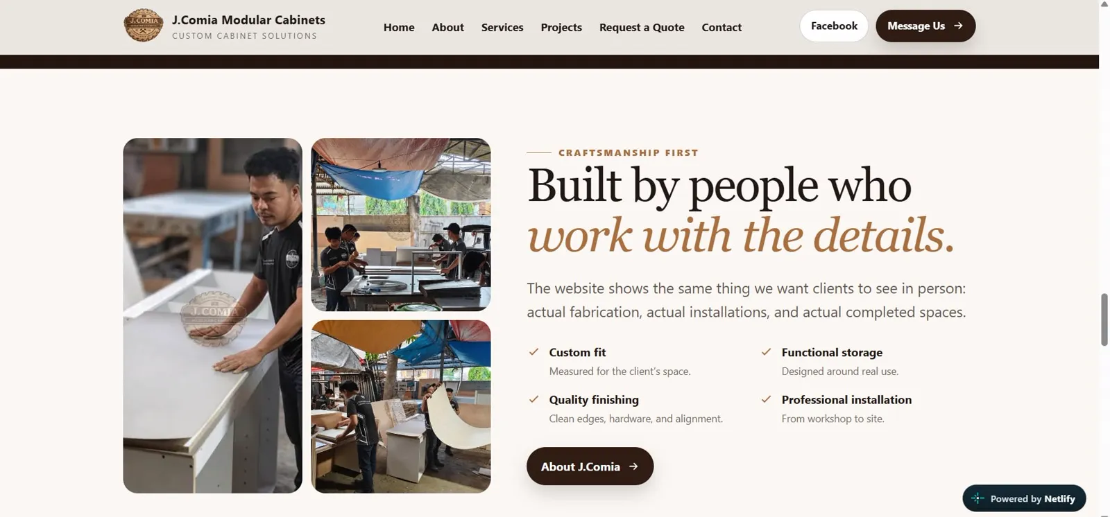J.Comia website