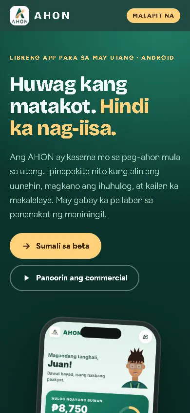 AHON on mobile